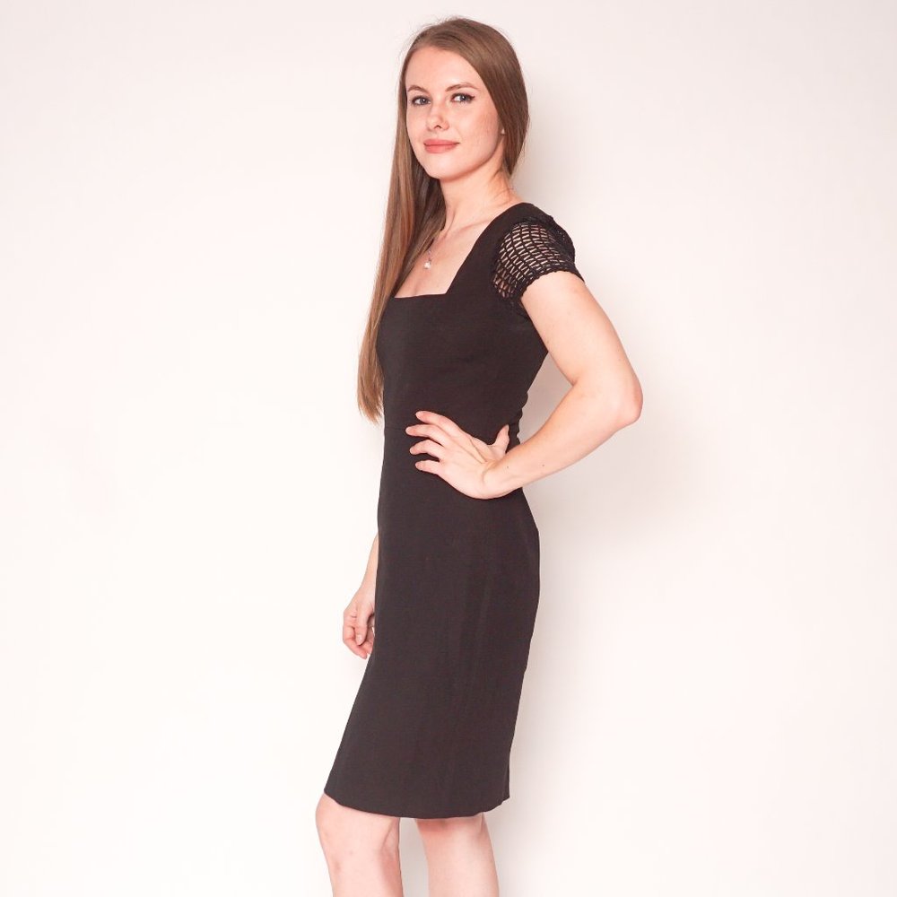 ROLAND MOURET Banana Republic Sheath Black Dress - Picture 6 of 7